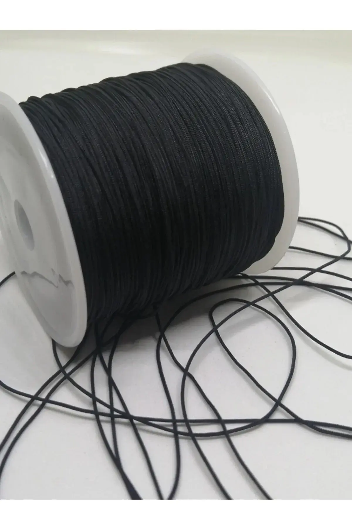 1.kalite Paraşüt Ipi Siyah (100 Metre) bileklik Kolye Ipi