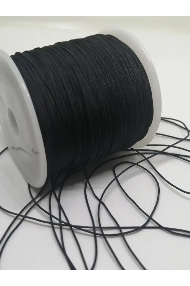 1.kalite Paraşüt Ipi Siyah (100 Metre) bileklik Kolye Ipi