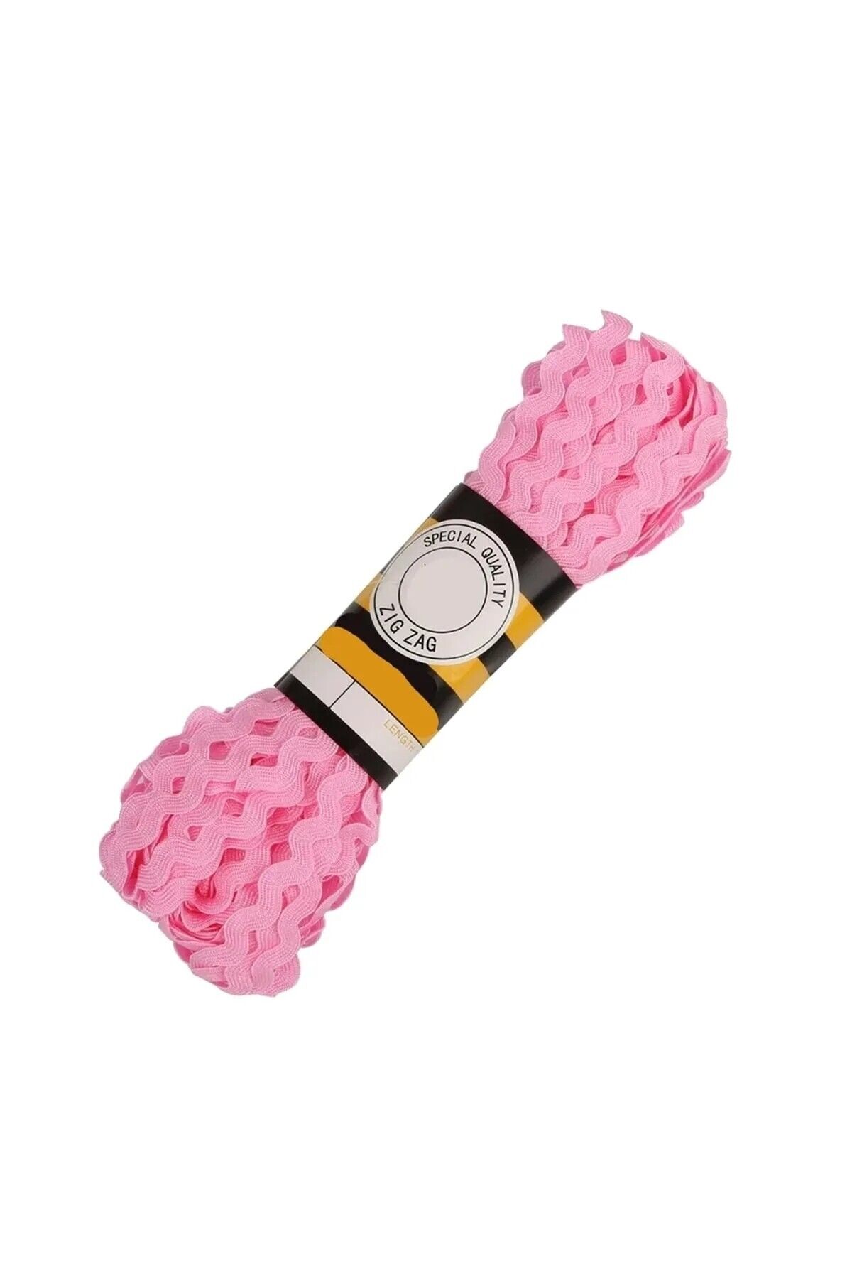 Dekoratif Şerit Aksesuar Pembe Detaylı Zigzak Su Taşı Paketleme Süsleme Kenar Süsü Için 5 Metre