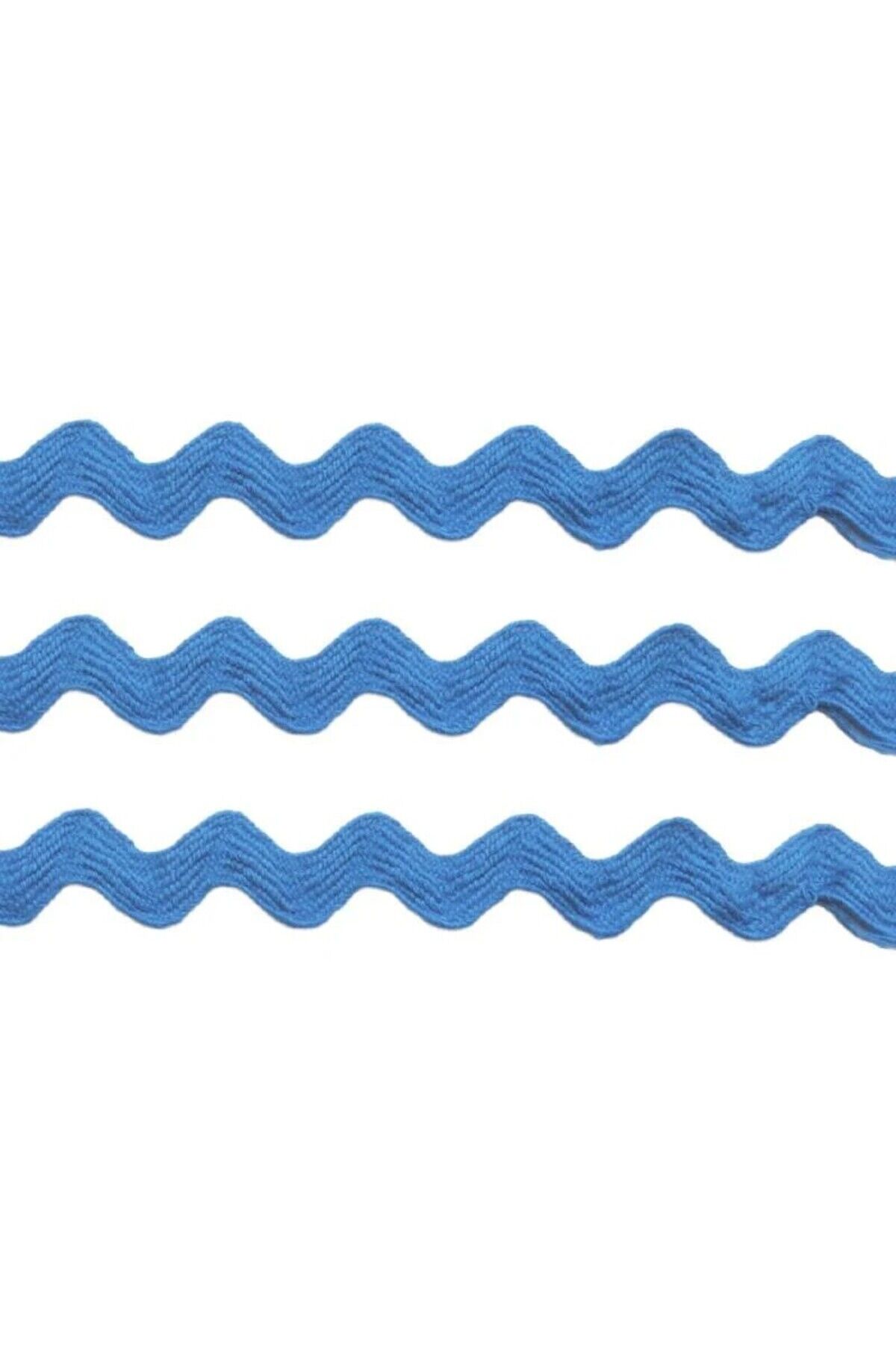Dekoratif Şerit Aksesuar Mavi Detaylı Zigzak Su Taşı Paketleme Süsleme Kenar Süsü Için 5 Metre