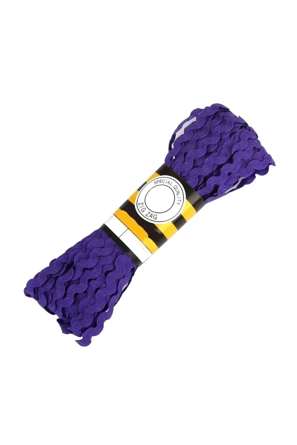 Dekoratif Şerit Aksesuar Lacivert Detaylı Zigzak Su Taşı Paketleme Süsleme Kenar Süsü Için 5 Metre