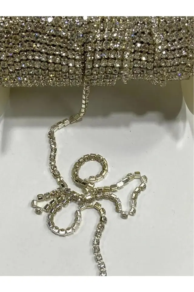 Parlak Sıralı Beyoğlu Şerit Taş Boncuk ss 16 1 METRE