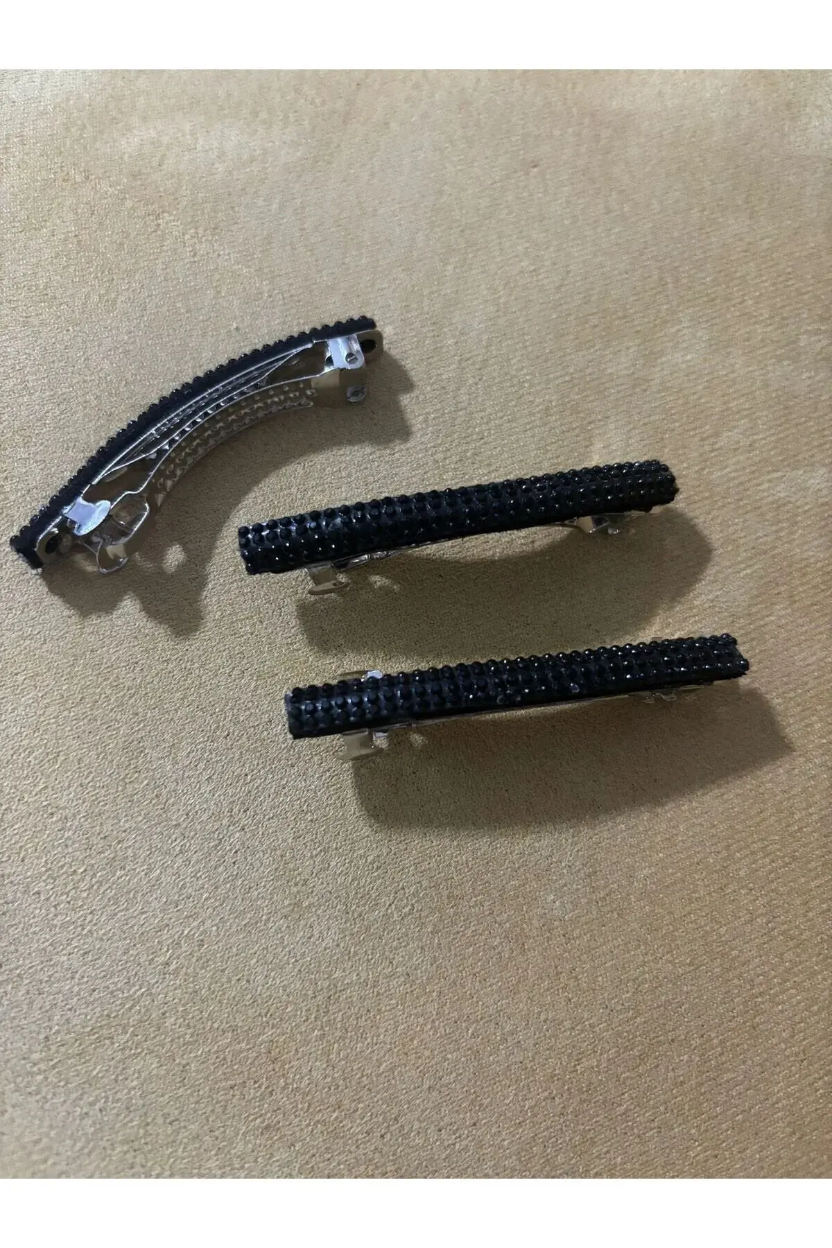 Seyran Tokası Kristal Toka Işıltılı Toka Otomatik Toka 3'lü Set Toka Şık Toka Taşlı Toka