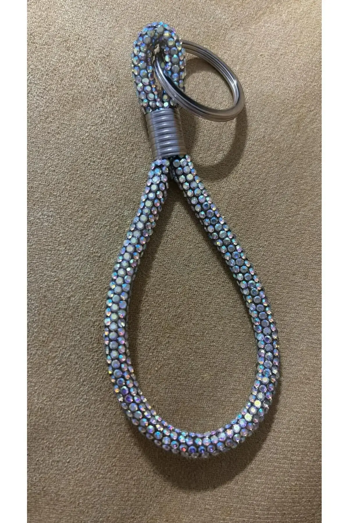 Taşlı Işıl Işıl Parlayan JanJanlı Gümüş Anahtarlık Araba Ev Anahtarlığı