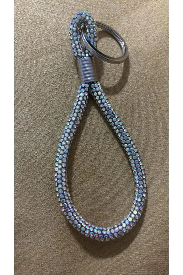 Taşlı Işıl Işıl Parlayan JanJanlı Gümüş Anahtarlık Araba Ev Anahtarlığı