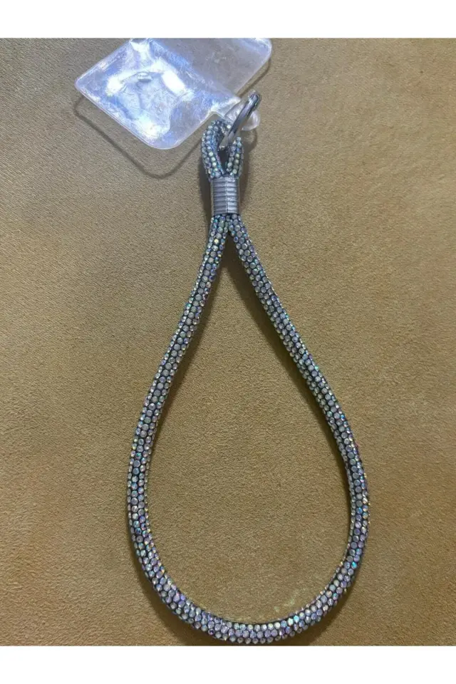 Bütün Telefonlara Uyumlu Kristal Taşlı Janjanlı Uzun Bilek Askı