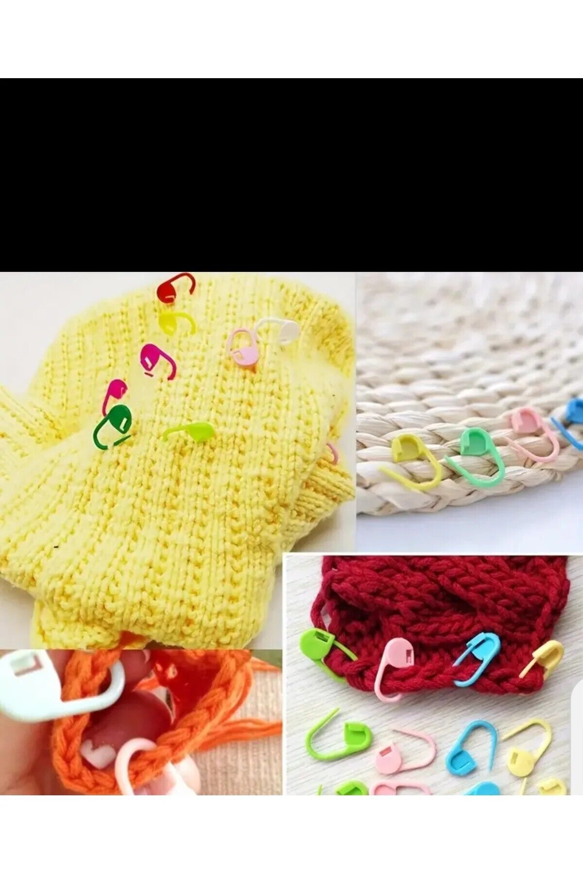 50 Adet İlmek Sabitleyici İp Tutucu Plastik Çengelli ,İğne Amigurumi Dantel Ve Örgüleriniz İçin