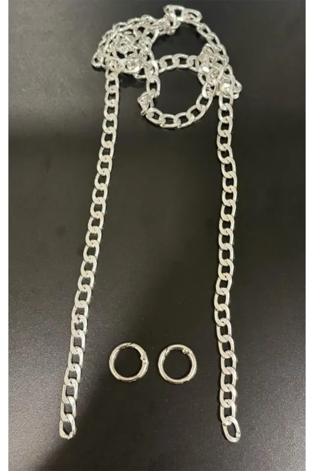 Altın Renk Aksesuarlı El Ve Omuz Çanta Askısı Çanta Aksesuarı 100 cm.