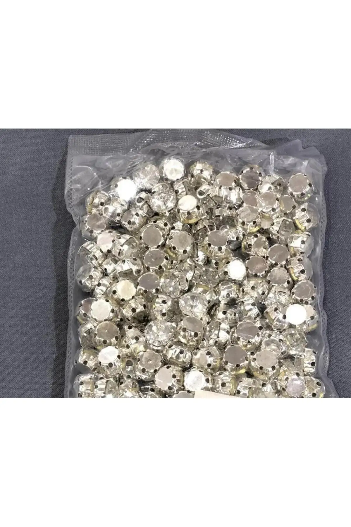 Gümüş Rengi Metal Kasalı Dikme Beyoğlu Taşı (1 Paket) Ss 50 144 Adet