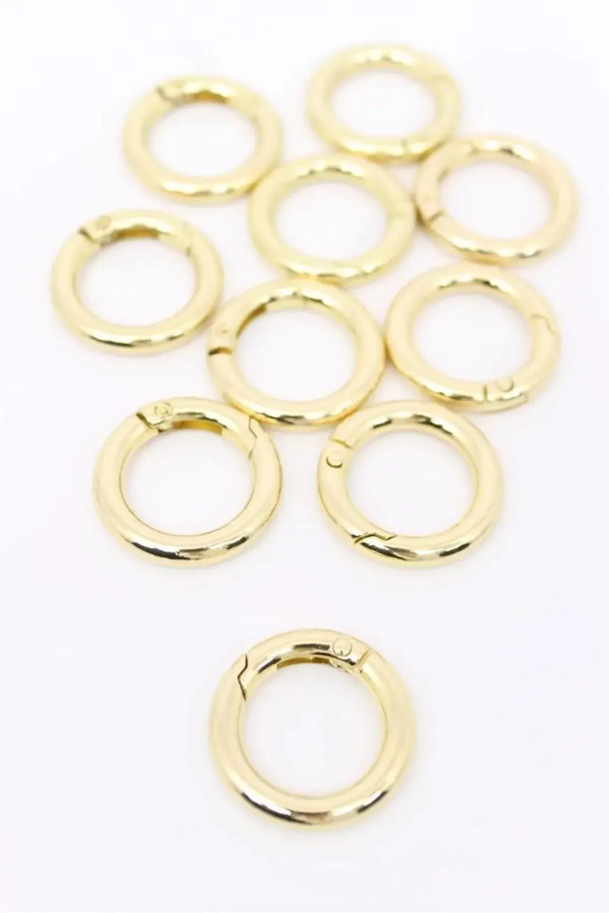 BEİLYS Aksesuar Gold Yaylı Halka Altın Rengi Örgü Ve Hasır Çantalar Için 10 LU