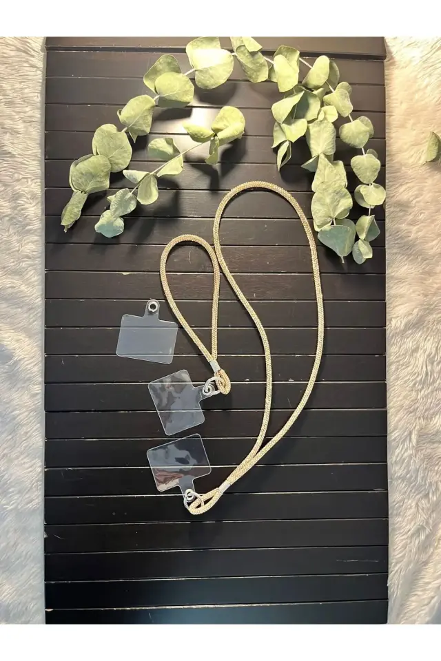 Rose Taşlı Şık Telefon Bilek Ve Boyun Askısı Telefon Askı Takim 1 Yedek Aparat Hediyeli