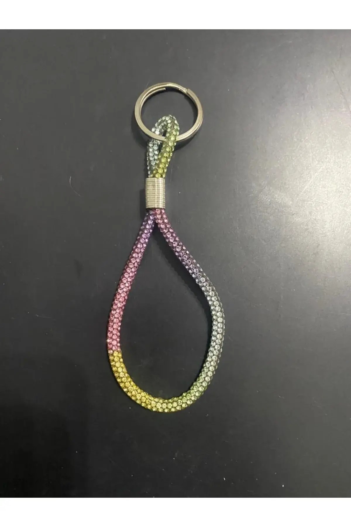 Renkli Taşlı Işıl Işıl Parlayan Anahtarlık Araba Ev Anahtarlığı