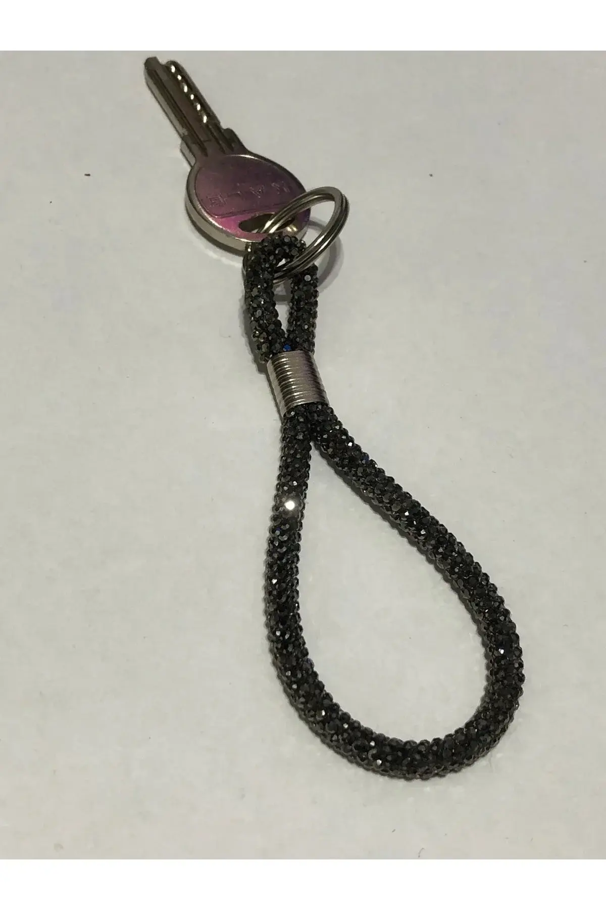 Taşlı Işıl Işıl Parlayan Antrasit Anahtarlık Araba Ev Anahtarlığı