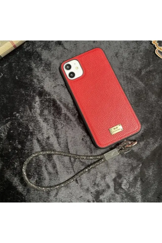 Antrasit Taşlı Telefon Bilek Askısı