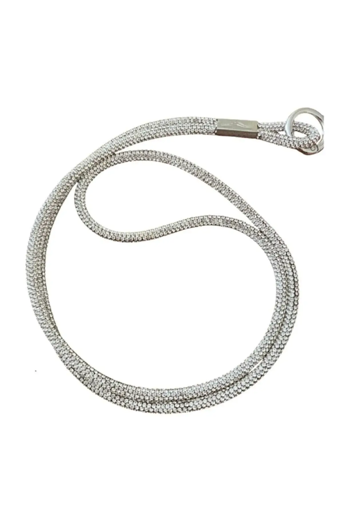 Kadın Gümüş Taşlı Telefon Charmı, Telefon Askısı, Telefon Ipi