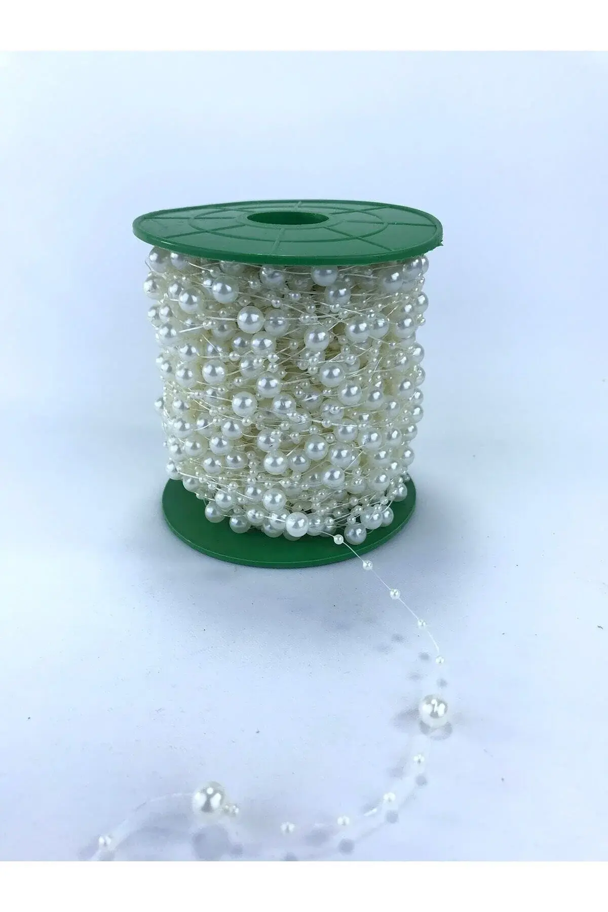 Beyaz Saçaklı Misinalı Inci 20 Metre – Boncuk – Boncuk