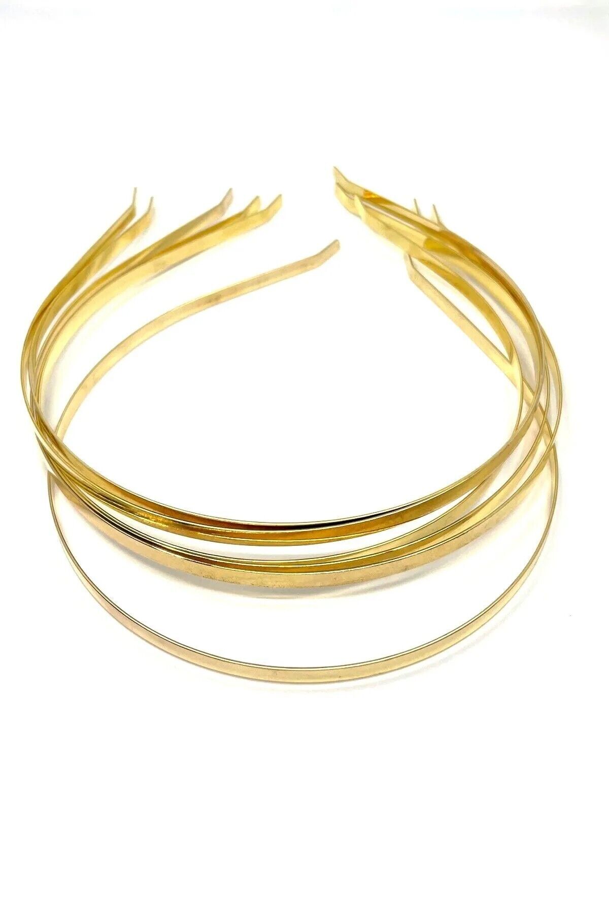 Demir Taç 12 Adet Gold Metal Tel Taç Gold Boş Taç 5 Mm