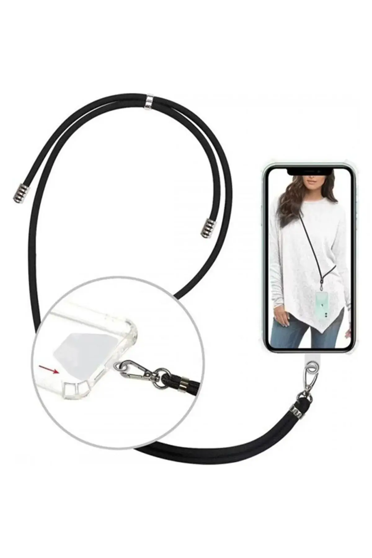 Iphone, Samsung, Huawei, Xiaomi, Oppo Kılıfları Için Üniversal Ipli Boyun Askılığı