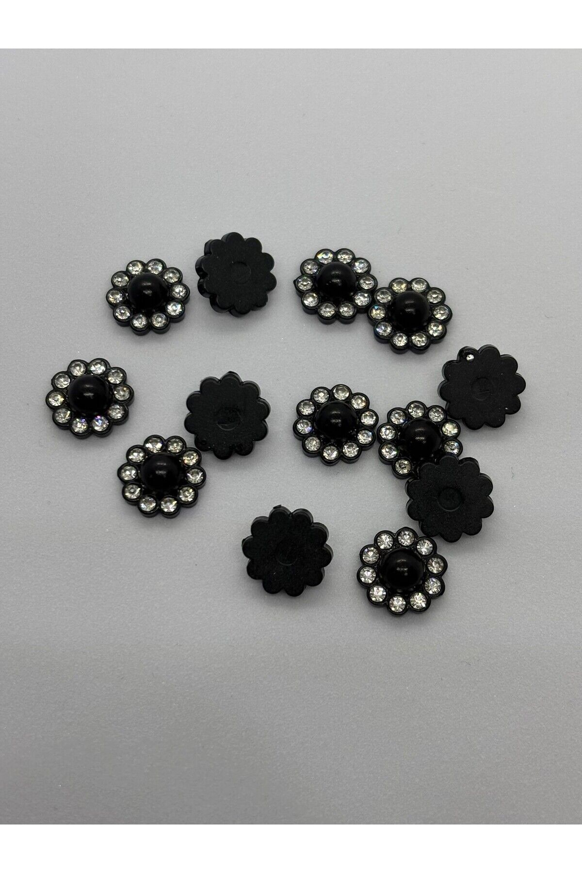 Taşlı Papatya Yapıştırma Boncuk 100 adet