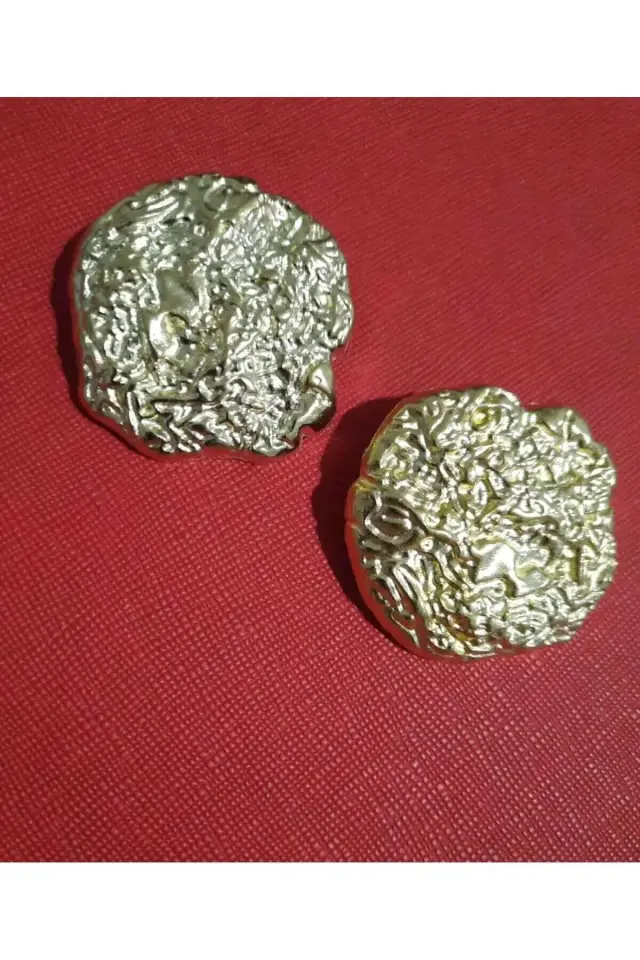 Z.A.R.A Moda Büyük Boy Gold Renk Düğme,Kaban,ceket,yelek,elbise 3 Adet 4 cm(BD02)