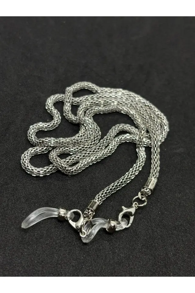 Çelik Gümüş Gözlük Zinciri Özel Tasarım Gözlük İpi Gözlük Askısı. Unisex