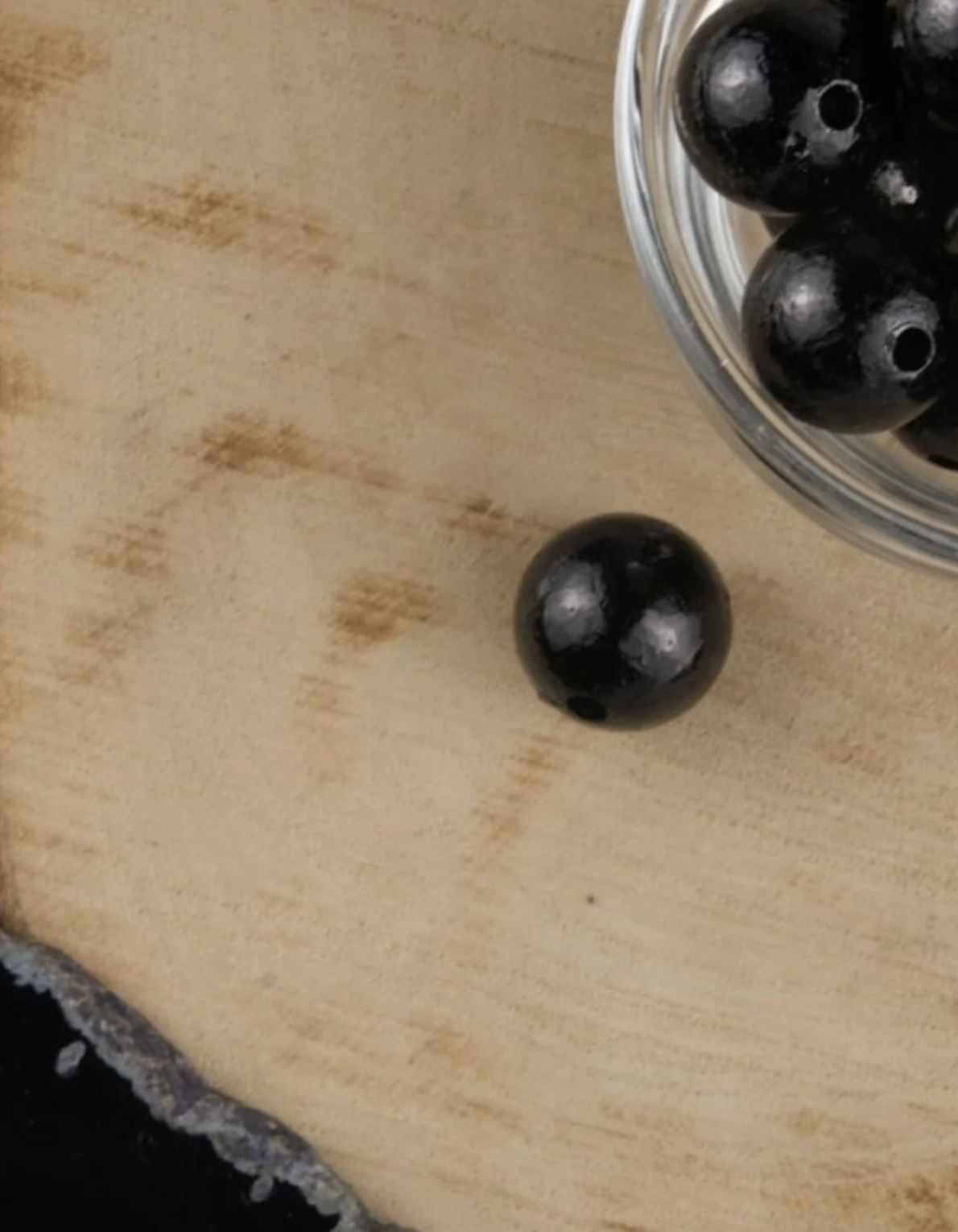 Büyük Boy Siyah Renk Delikli İnci 20 ml 500 Gr