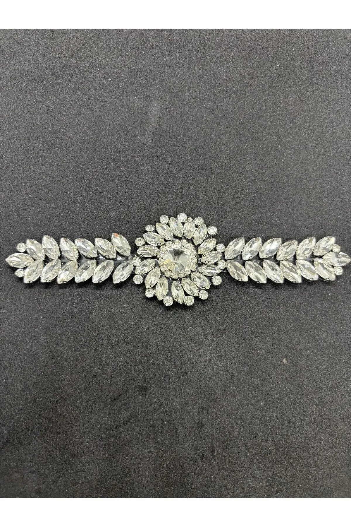 Ütüyle Yapışan Parlak Taşlı Aplik Kristal Taşlı Ayakkabı, Çanta Ve Kıyafet Aksesuarı 14.4x4 cm