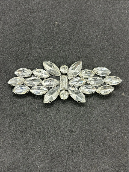 Ütüyle Yapışan Parlak Taşlı Aplik Kristal Taşlı Ayakkabı, Çanta Ve Kıyafet Aksesuarı 7,5X3 CM