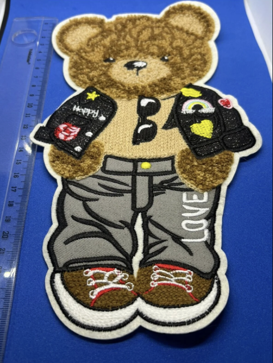 Nakış Arma Şönil Arma Ayı Yama Hayvan Karikatürleri Dikme Arma Rozet Aplik 26*14 cm