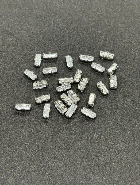 3x7 mm. Baget Kasalı Kristal Taş Kasalı Dikme Taş (50 adet)