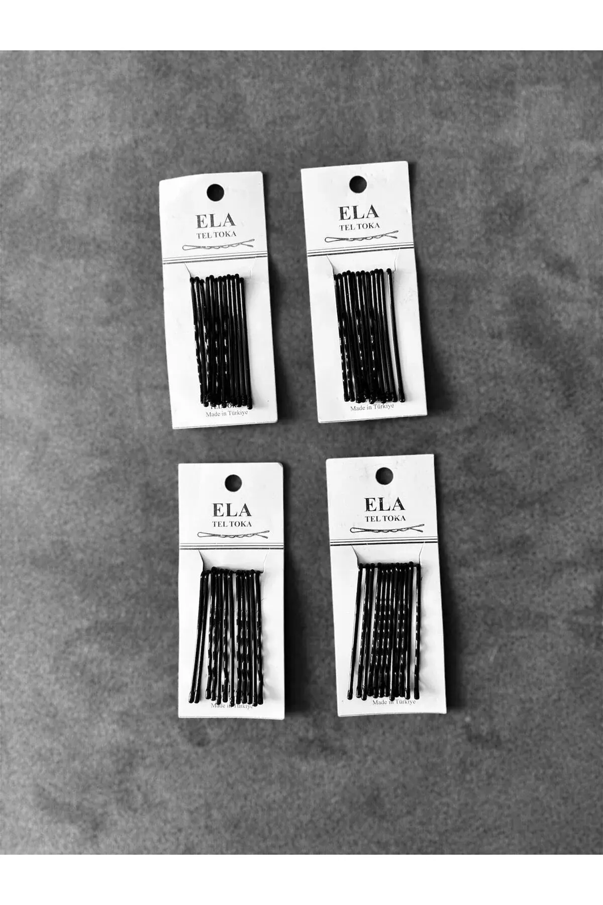 Siyah Tel Toka Firkete 48 Adet Saç Tokası Okul Tokası