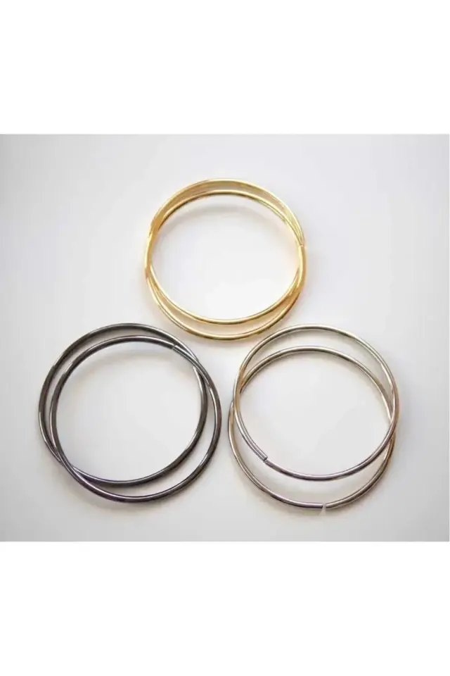 Metal Yuvarlak Halka Çanta Sapı - Dayanıklı ve Şık Çanta Aksesuarı 12cm(2 ADET)