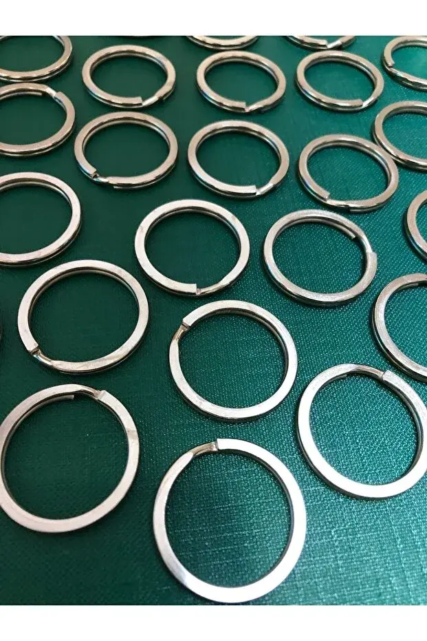 2,4 Cm Ezme Halka Gümüş Renk (50 ADET) Halka Yuvarlak Halka Aparat Demir Malzeme