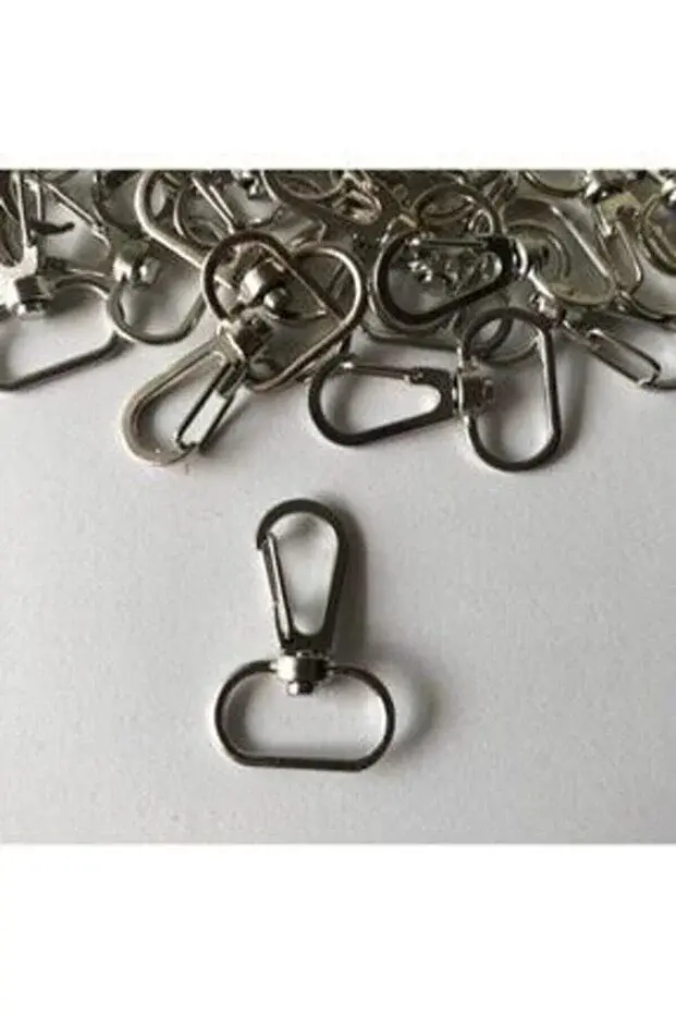 50 Li Metal Makrome Anahtarlık Halkası Silver   Gri Renk