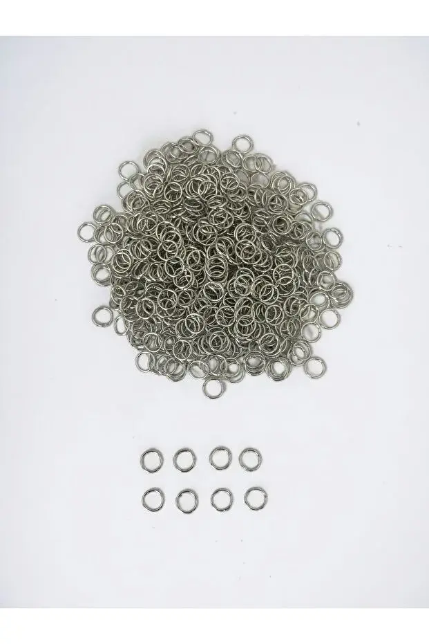 C Aparatı 100 adet Gümüş Anahtarlık Makrome Amıgurumi Takı Toka Tamamlayıcı 1mm kalınlık 0.9cm çap