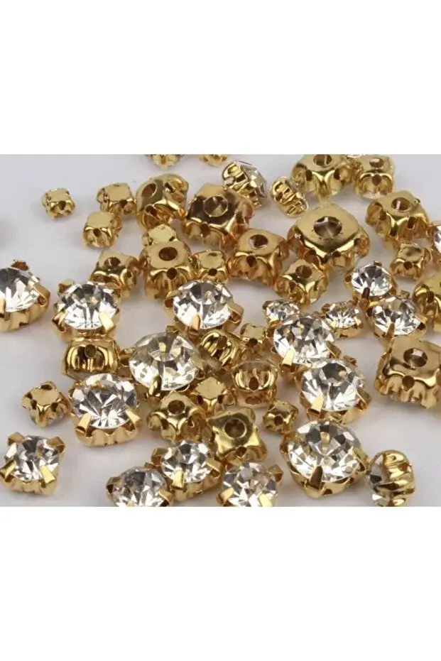 Gold Kasalı Dikme Beyoğlu Taşı Ss25 (5 Mm) 1 Paket = 1440 Adet
