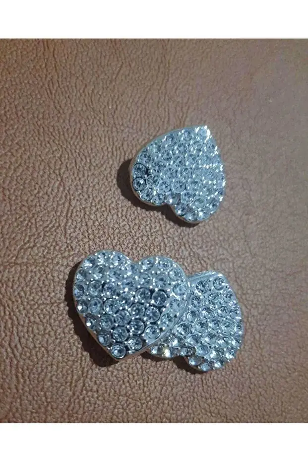 KALP KRİSTAL TAŞLI METALİZE  DÜĞME 1,5 CM 1 PAKET 5 ADET