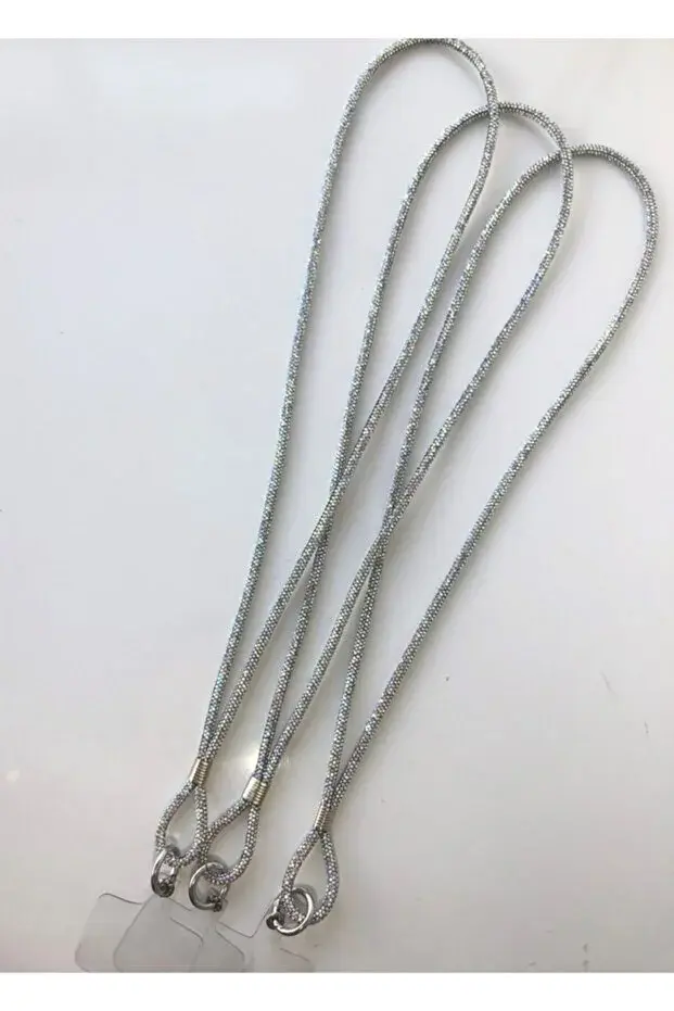 Taşlı Şık Telefon Askısı (Janjan gümüş)Taşlı Şık Telefon Askısı (Janjan gümüş)