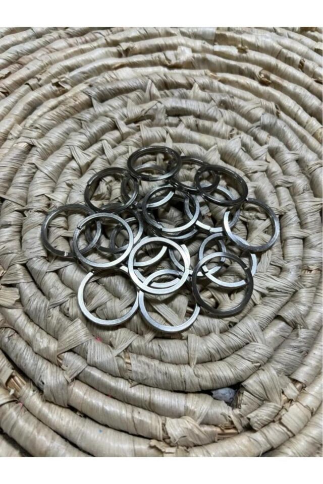 BEİLYS 100 Adet 28 Mm Yassı Anahtarlık Halkası