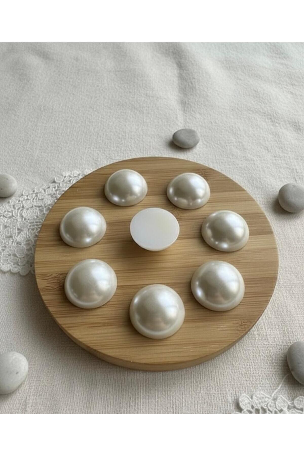Akrilik Krem Yarım İnci 10mm 100 Adet B:73