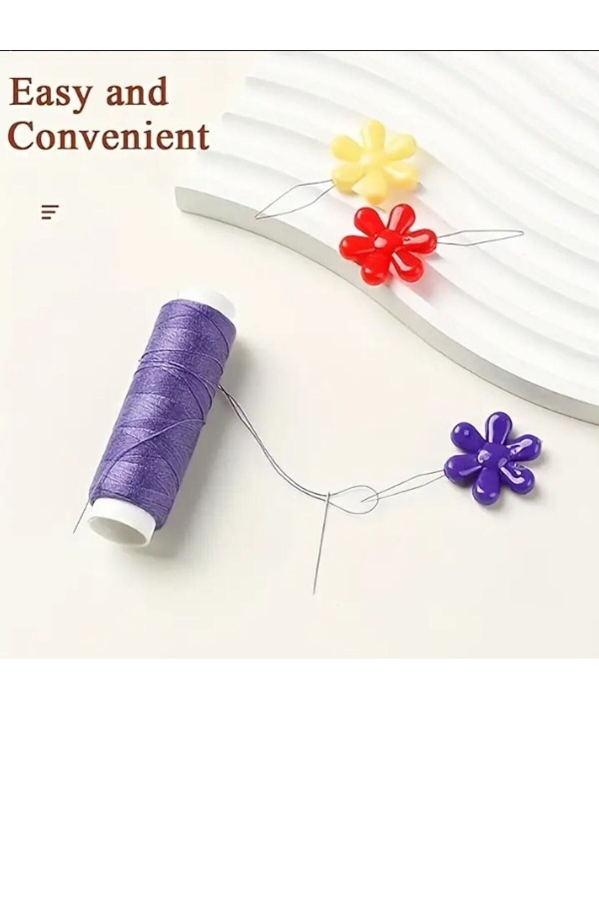 İğneye İplik Geçirici 3 Adet Çiçek Şeklinde İğne Geçiriciler