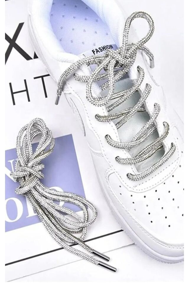 TAŞLI SWEATSHİRT İPİ SWAROVSKİ TAŞLI AYAKKABI BAĞI 2 ADET*100 CM. PARLAK TAŞLI AYAKKABI BAĞCIĞI