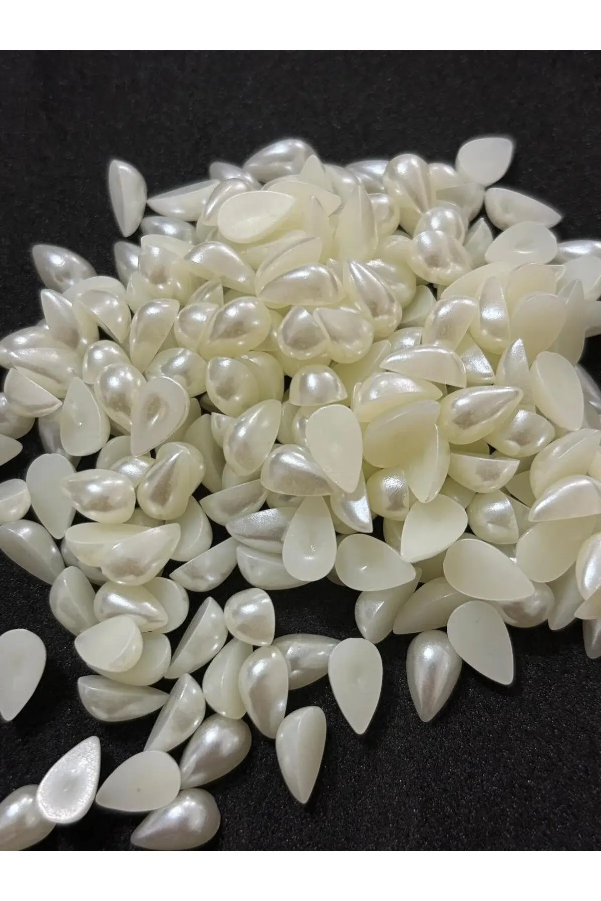 Damla Modeli Sedefli Beyaz Renk Yapıştırma Inci 250 Adet (10 ML.) B:21