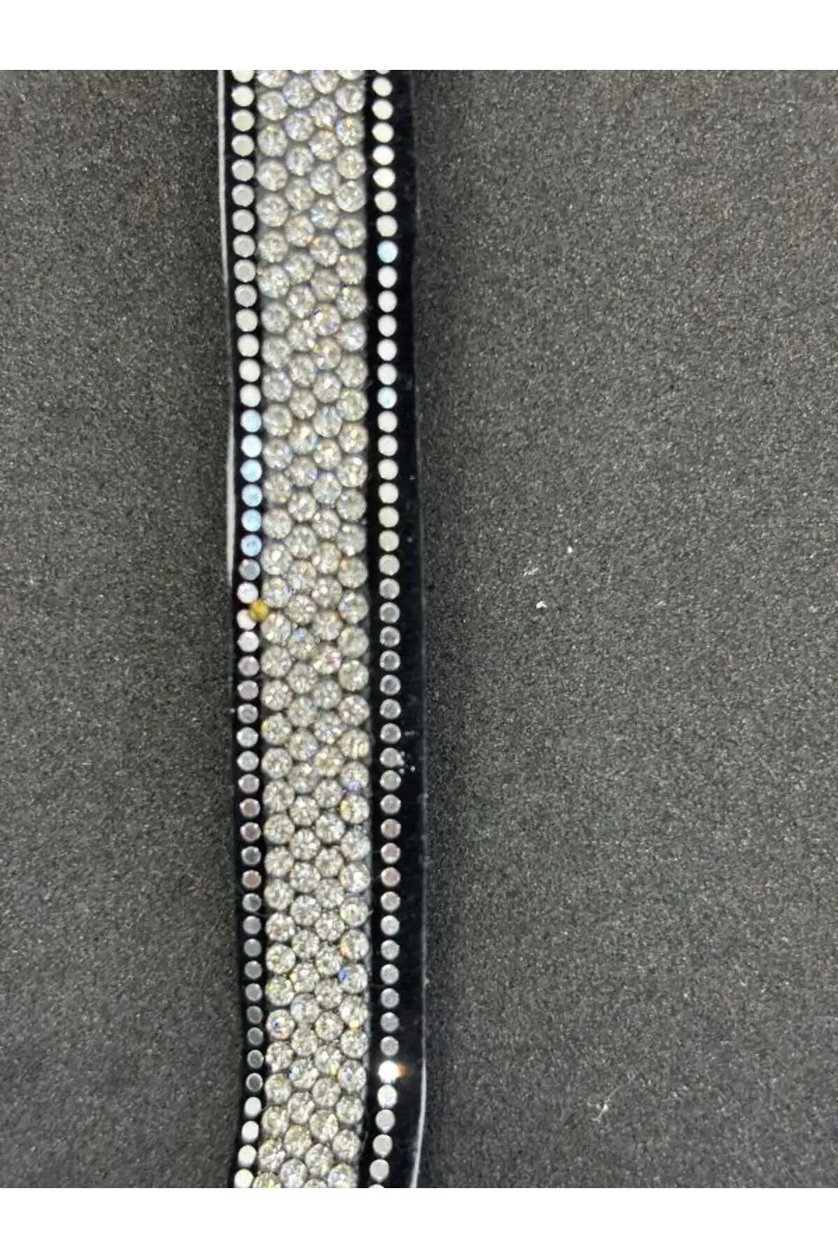 1 metre Kendinden Yapışanlı Taşlı Dekoratif Şerit taşlı gümüş şerit eni 1,20 cm. Taşlı Şerit