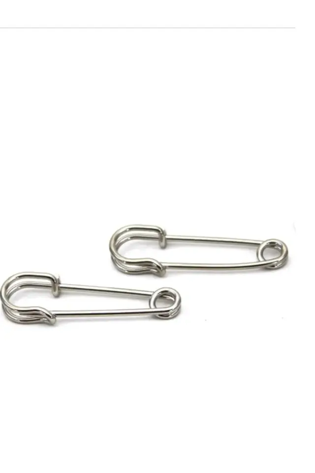 5,5 Cm Iskoç Iğnesi, Nikel Renk, Çengelli İğne (5 ADET)