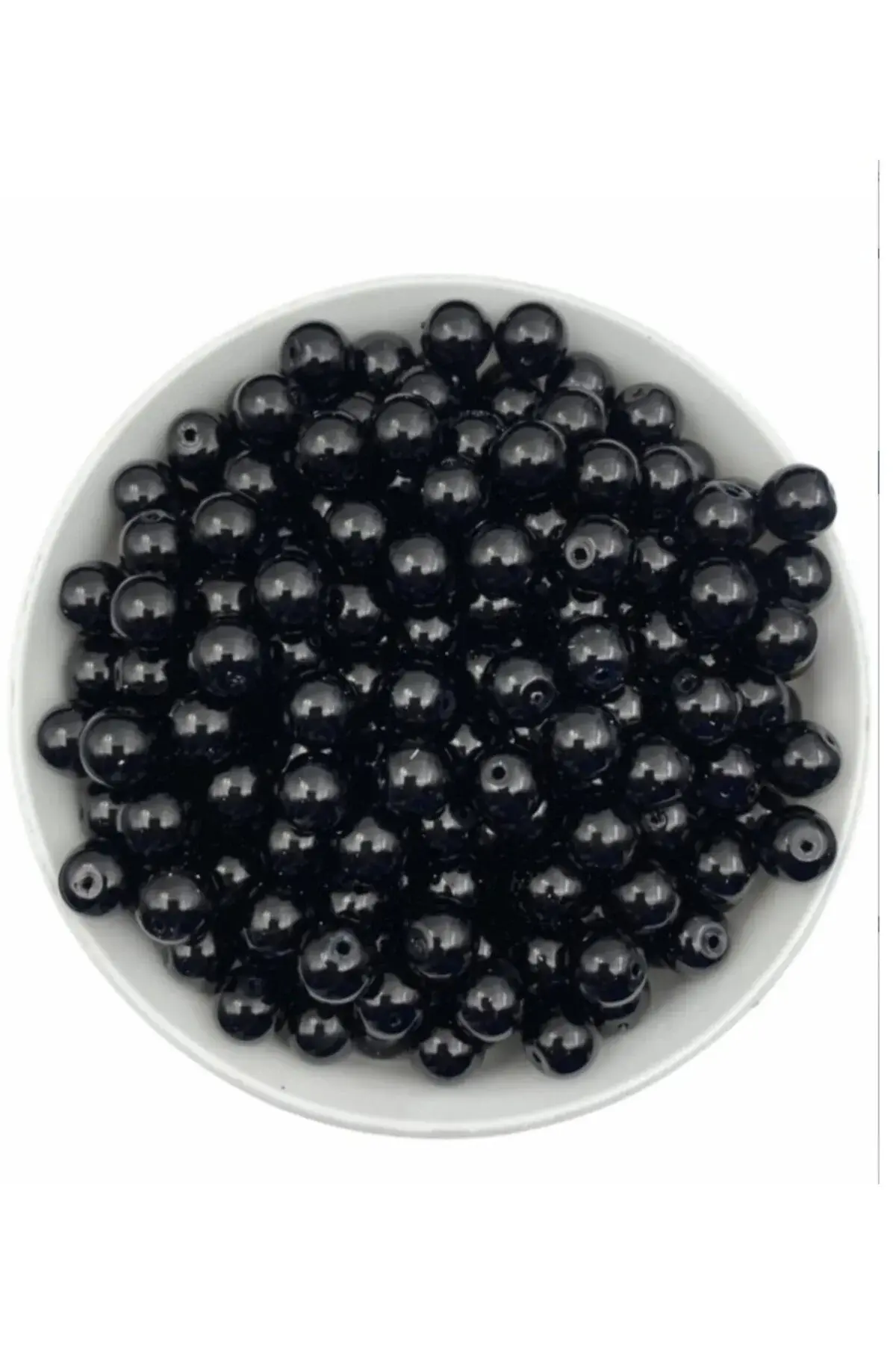 55 Gr 10mm Siyah İnci Boncuk ,takı Yapım Boncuğu(55gr,~100 Adet ) B:37