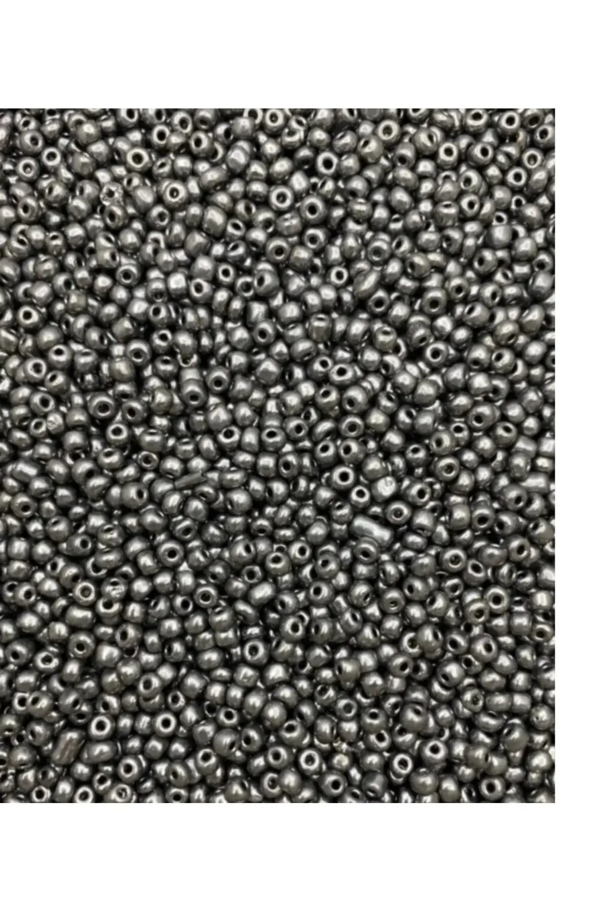 Küçük Boy Kum Boncuğu, 1.5 Mm, Takı Yapım Boncuğu, Füme(antrasit) Renk 50 gram