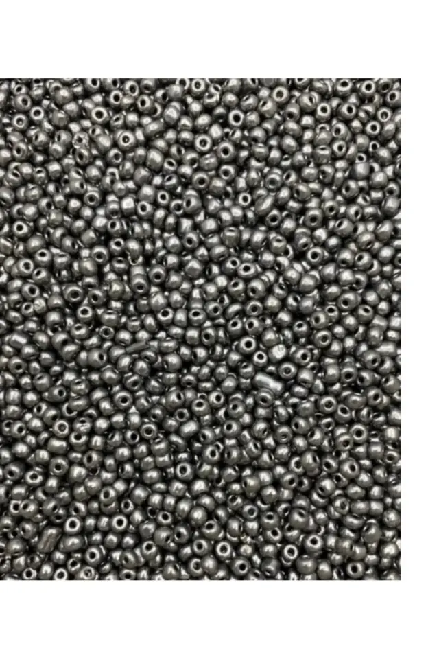Küçük Boy Kum Boncuğu, 1.5 Mm, Takı Yapım Boncuğu, Füme(antrasit) Renk 50 gram