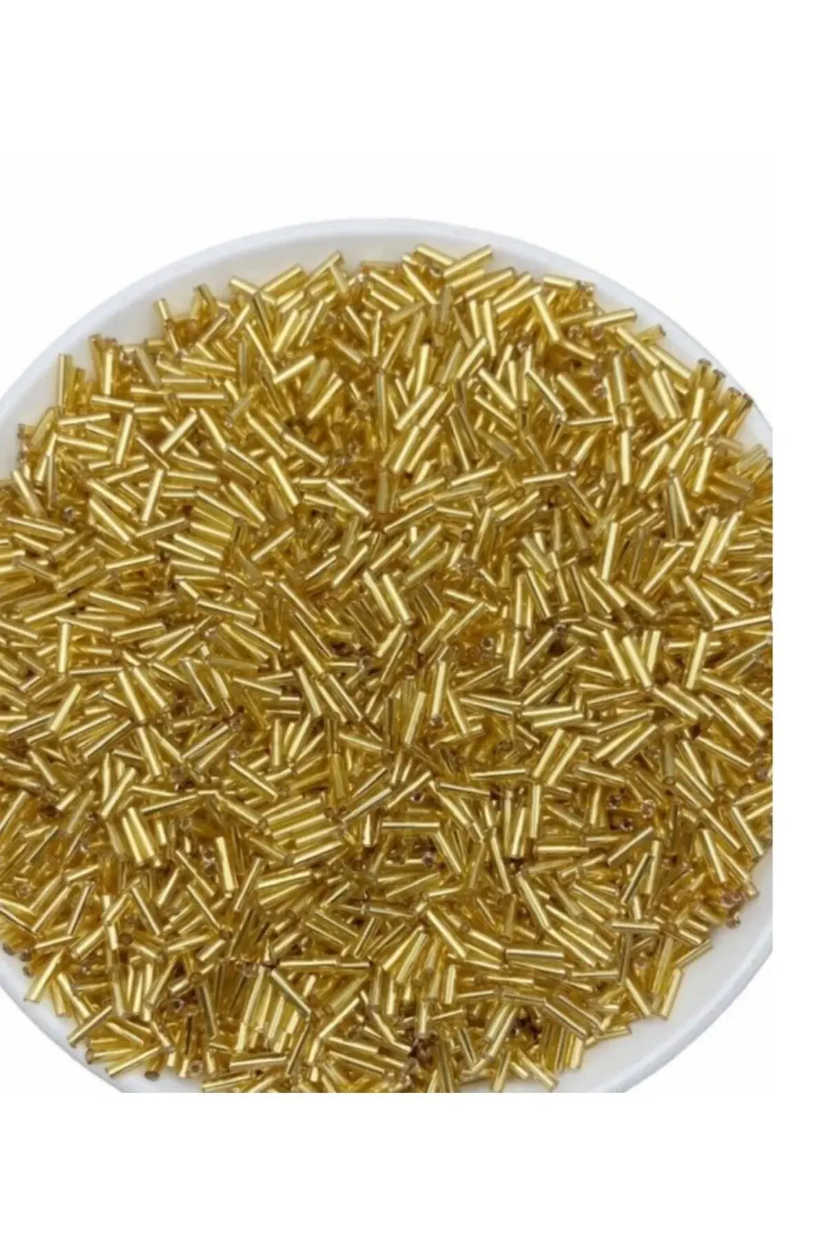 Boru Boncuk 6 Mm Sarı (50 gram)