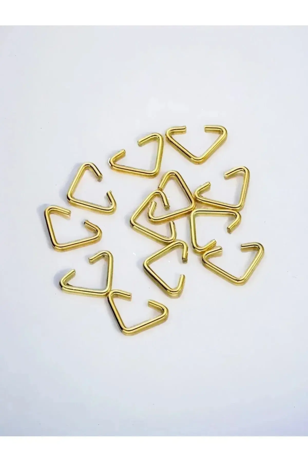 Üçgen Anahtarlık Aparatı Gold 1000 adet Makrome Amugurumi yapımı tamamlayıcı uç